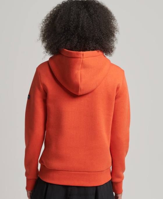 Superdry hanorac de interes cu logo vintage îmbrăcăminte portocale femei JX0Z3502