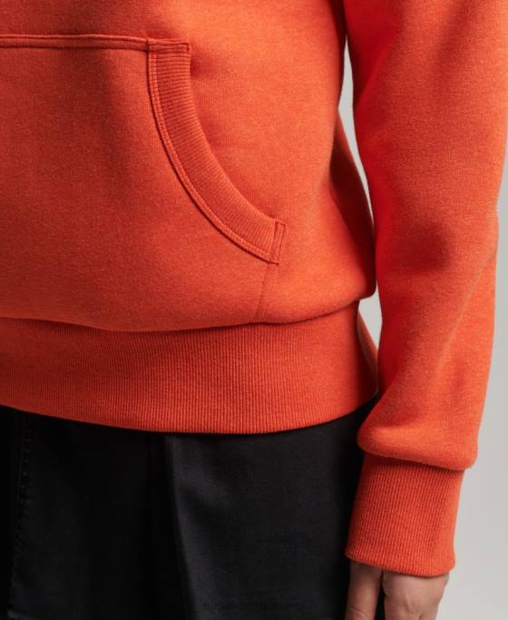 Superdry hanorac de interes cu logo vintage îmbrăcăminte portocale femei JX0Z3502