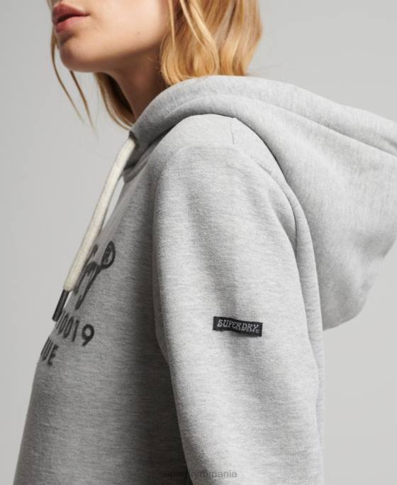 Superdry hanorac de interes local îmbrăcăminte gri femei JX0Z5761