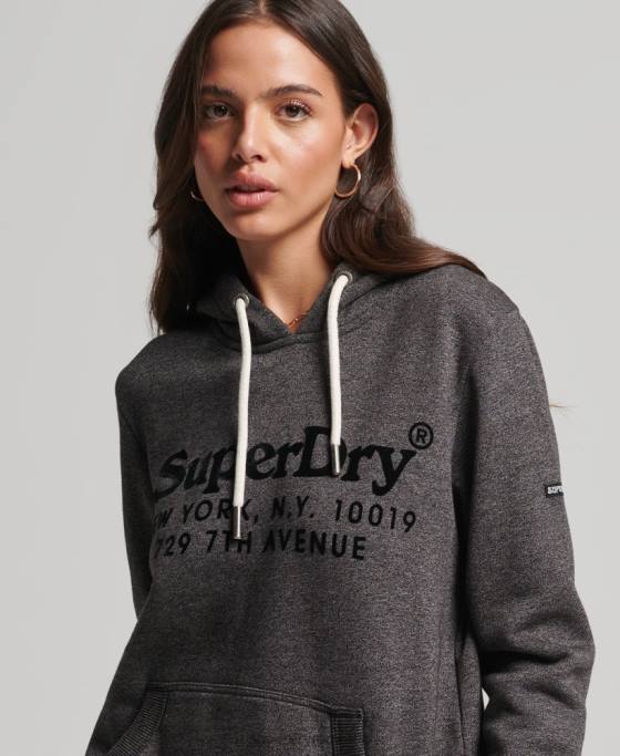 Superdry hanorac de interes local îmbrăcăminte gri inchis femei JX0Z3295