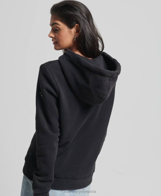 Superdry hanorac de interes local îmbrăcăminte negru femei JX0Z5985