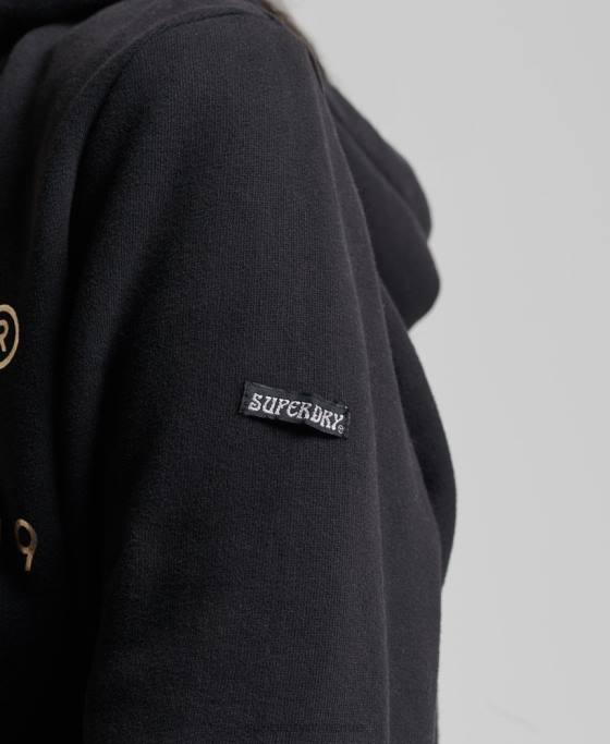 Superdry hanorac de interes local îmbrăcăminte negru femei JX0Z5985