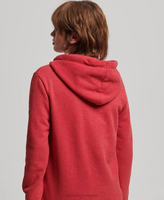 Superdry hanorac de interes local îmbrăcăminte roșu femei JX0Z6126