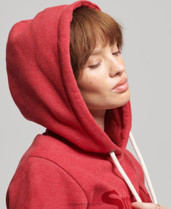 Superdry hanorac de interes local îmbrăcăminte roșu femei JX0Z6126