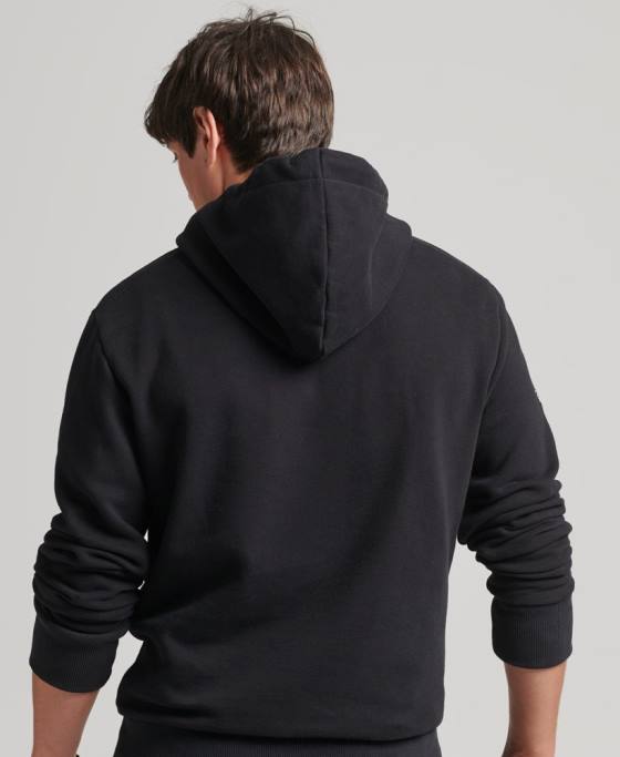 Superdry hanorac de lucru cu logo corporație vintage îmbrăcăminte negru bărbați JX0Z5169