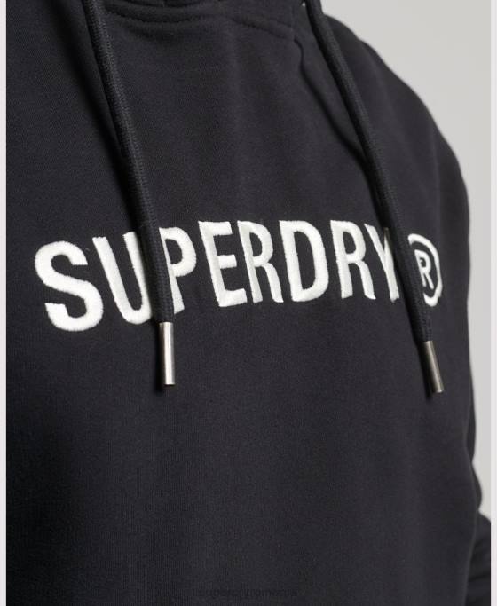 Superdry hanorac de lucru cu logo corporație vintage îmbrăcăminte negru bărbați JX0Z5169