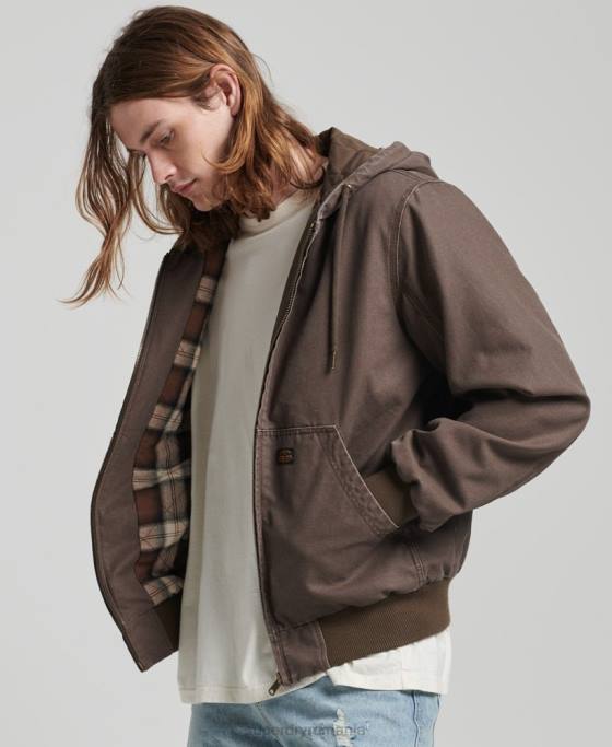 Superdry hanorac de lucru îmbrăcăminte maro bărbați JX0Z25
