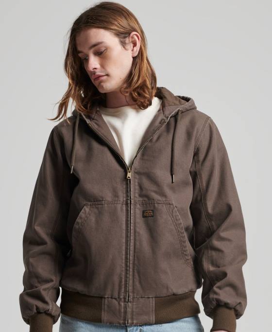 Superdry hanorac de lucru îmbrăcăminte maro bărbați JX0Z25