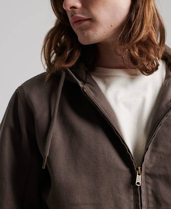 Superdry hanorac de lucru îmbrăcăminte maro bărbați JX0Z25