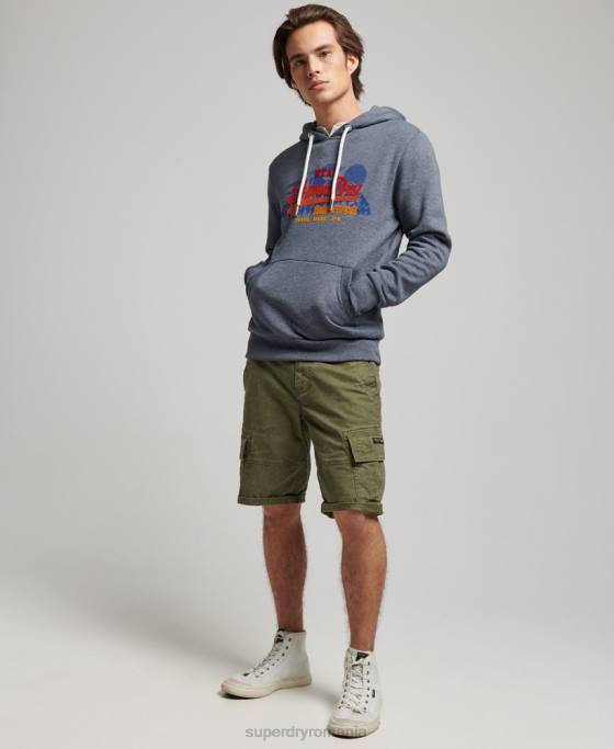 Superdry hanorac de munte cu logo vintage îmbrăcăminte marina bărbați JX0Z729