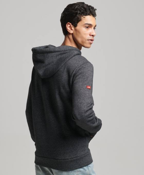 Superdry hanorac de munte cu logo vintage îmbrăcăminte negru bărbați JX0Z728