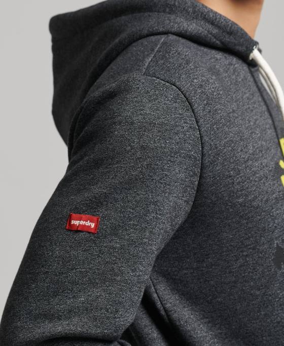 Superdry hanorac de munte cu logo vintage îmbrăcăminte negru bărbați JX0Z728