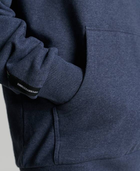 Superdry hanorac de oraș reciclat îmbrăcăminte albastru femei JX0Z5906