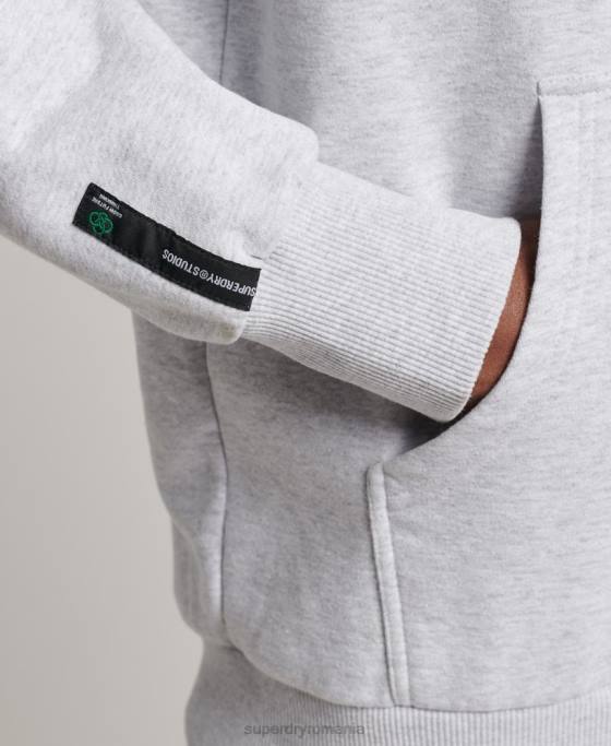Superdry hanorac de oraș reciclat îmbrăcăminte gri deschis bărbați JX0Z793