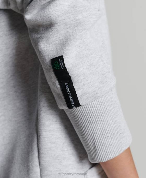 Superdry hanorac de oraș reciclat îmbrăcăminte gri deschis femei JX0Z5835