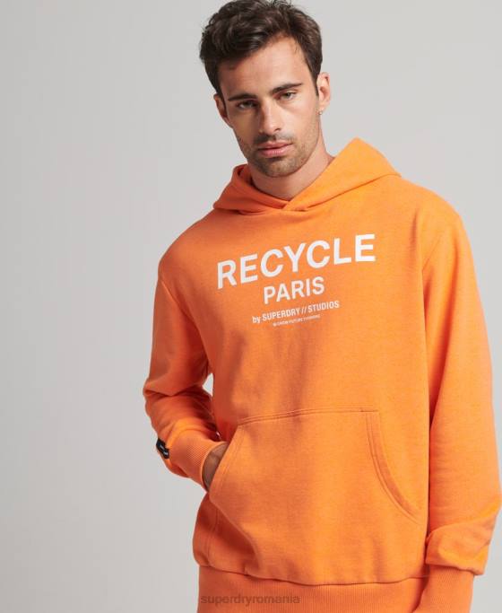 Superdry hanorac de oraș reciclat îmbrăcăminte portocale bărbați JX0Z747