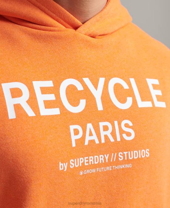 Superdry hanorac de oraș reciclat îmbrăcăminte portocale bărbați JX0Z747