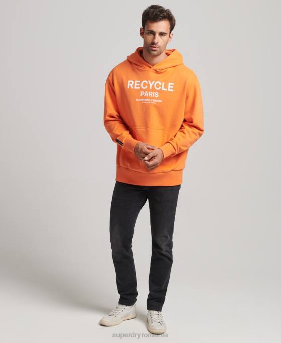 Superdry hanorac de oraș reciclat îmbrăcăminte portocale bărbați JX0Z747