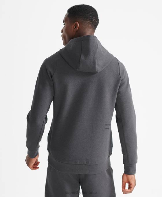 Superdry hanorac de performanță al trenului îmbrăcăminte gri bărbați JX0Z5376