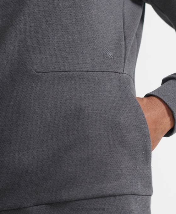 Superdry hanorac de performanță al trenului îmbrăcăminte gri bărbați JX0Z5376