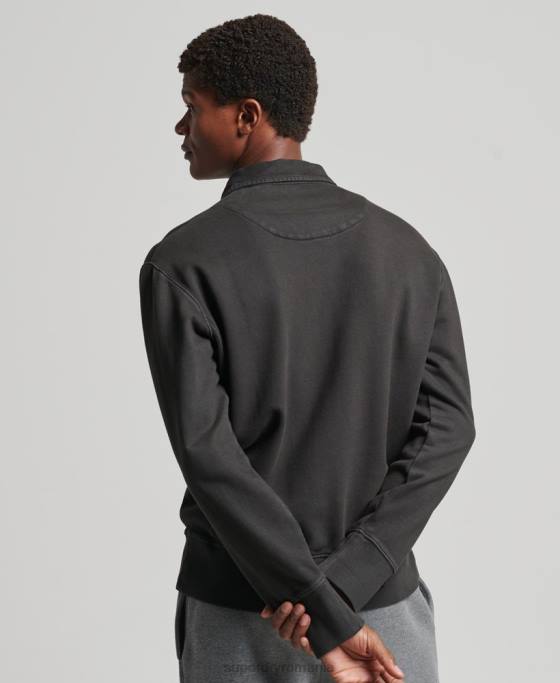 Superdry hanorac de rugby supravopsit îmbrăcăminte gri inchis bărbați JX0Z816