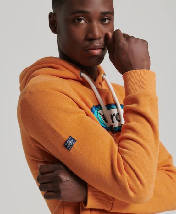 Superdry hanorac de sezon cu logo vintage îmbrăcăminte galben bărbați JX0Z5195