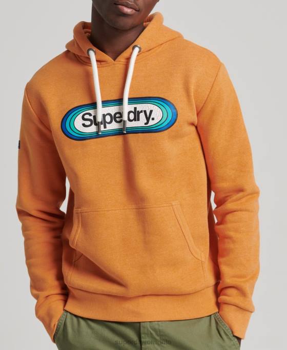 Superdry hanorac de sezon cu logo vintage îmbrăcăminte galben bărbați JX0Z5195