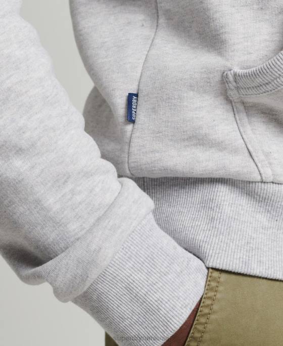 Superdry hanorac de sezon cu logo vintage îmbrăcăminte gri deschis bărbați JX0Z841
