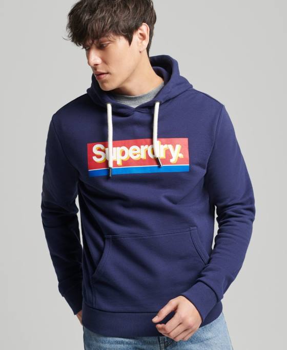 Superdry hanorac de sezon cu logo vintage îmbrăcăminte marina bărbați JX0Z883