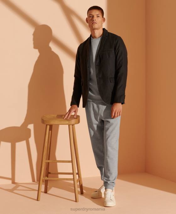 Superdry hanorac din bumbac organic editie limitata îmbrăcăminte gri deschis bărbați JX0Z5220