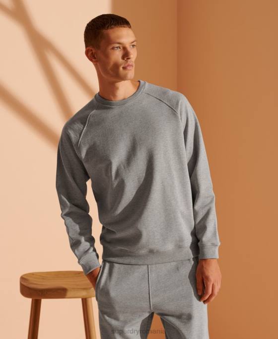 Superdry hanorac din bumbac organic editie limitata îmbrăcăminte gri deschis bărbați JX0Z5220