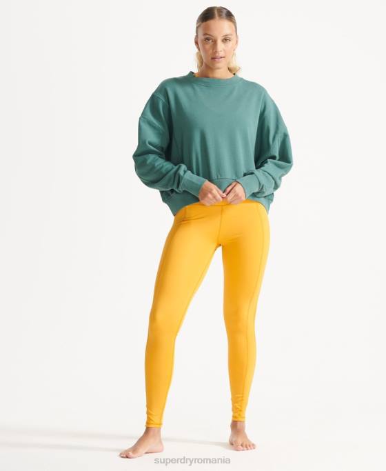 Superdry hanorac din bumbac organic flex batwing crew îmbrăcăminte verde femei JX0Z5806