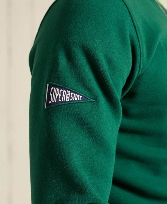 Superdry hanorac din chenille pentru colegiu ediție limitată îmbrăcăminte verde bărbați JX0Z868