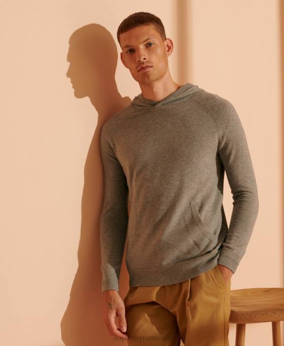 Superdry hanorac din tricot iac ediție limitată îmbrăcăminte gri deschis bărbați JX0Z5354