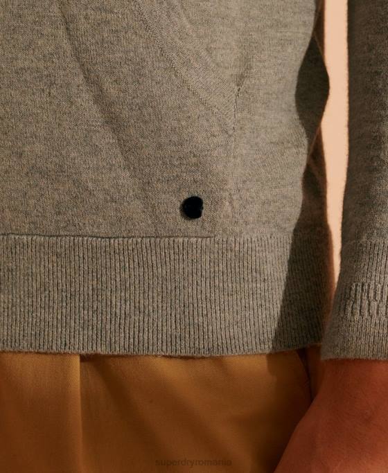 Superdry hanorac din tricot iac ediție limitată îmbrăcăminte gri deschis bărbați JX0Z5354