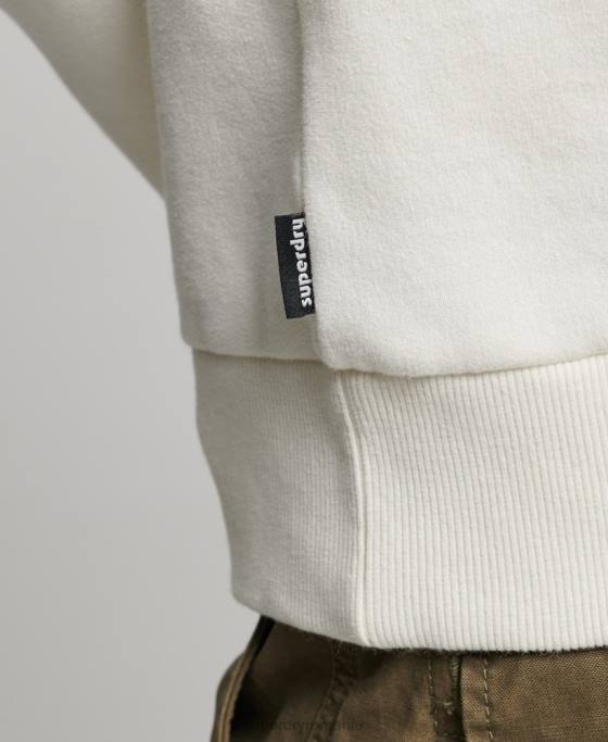 Superdry hanorac echipaj autocolant de călătorie îmbrăcăminte alb bărbați JX0Z542