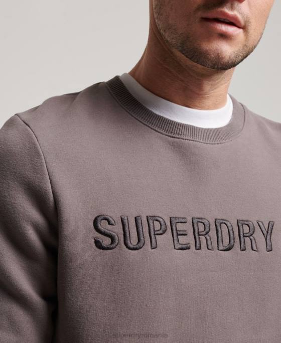 Superdry hanorac echipaj de lucru cu logo corporație îmbrăcăminte gri inchis bărbați JX0Z5203
