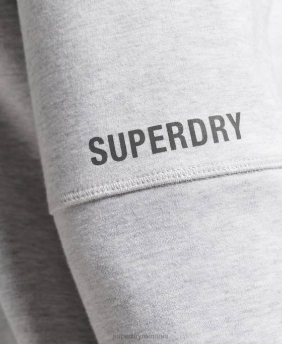 Superdry hanorac echipaj tech îmbrăcăminte gri bărbați JX0Z5025