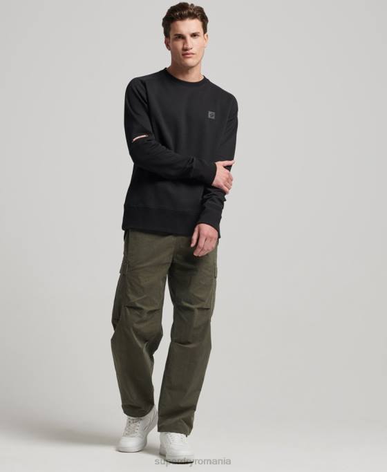Superdry hanorac echipaj tech îmbrăcăminte negru bărbați JX0Z504