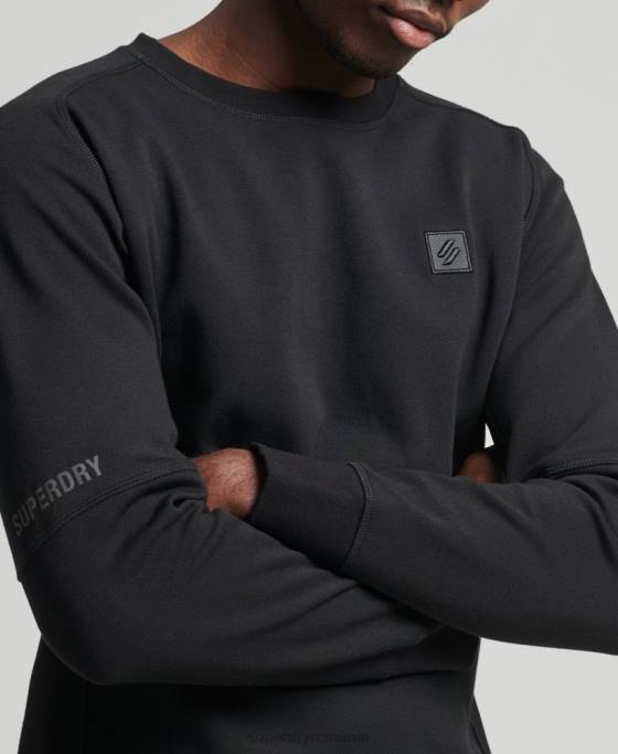 Superdry hanorac echipaj tech îmbrăcăminte negru bărbați JX0Z5043