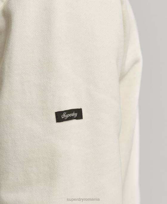 Superdry hanorac echipaj vintage in the woods îmbrăcăminte alb bărbați JX0Z5139