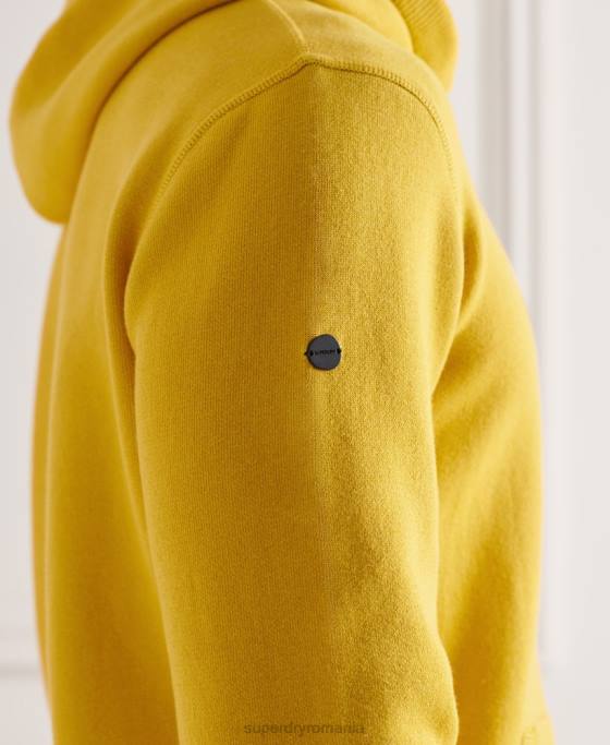 Superdry hanorac esențial din bumbac organic îmbrăcăminte galben bărbați JX0Z5317