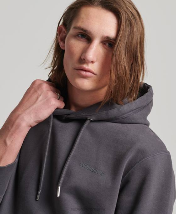 Superdry hanorac esențial supravopsit îmbrăcăminte gri inchis bărbați JX0Z553