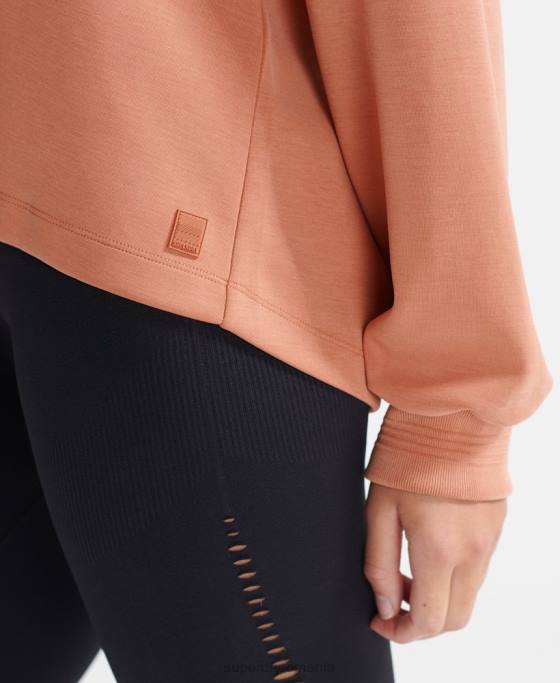 Superdry hanorac flex relaxat pentru echipaj îmbrăcăminte maro femei JX0Z5918