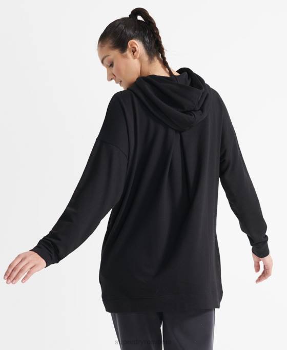 Superdry hanorac flex relaxat îmbrăcăminte negru femei JX0Z6080