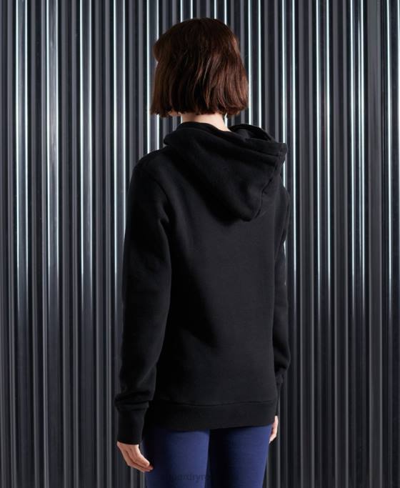 Superdry hanorac foto cu logo vintage nyc îmbrăcăminte negru femei JX0Z3503