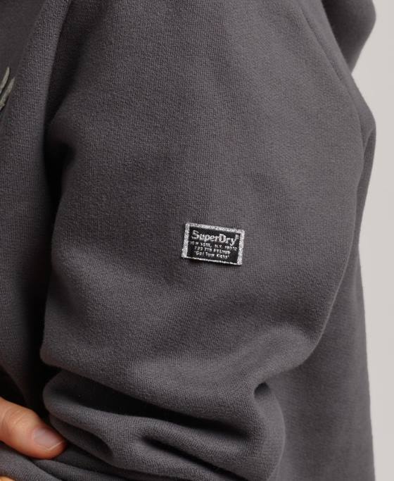 Superdry hanorac grafic boho îmbrăcăminte gri femei JX0Z6153