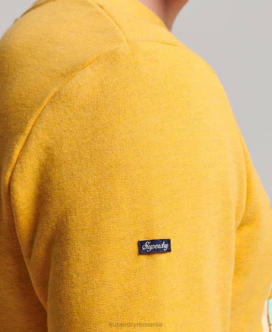 Superdry hanorac grafic carte poștală de călătorie îmbrăcăminte aur bărbați JX0Z5079