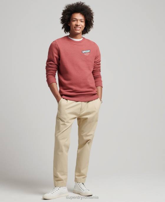 Superdry hanorac grafic carte poștală de călătorie îmbrăcăminte roșu bărbați JX0Z758