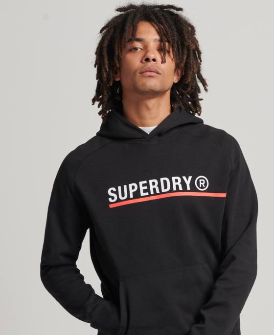 Superdry hanorac grafic code tech îmbrăcăminte negru bărbați JX0Z5059
